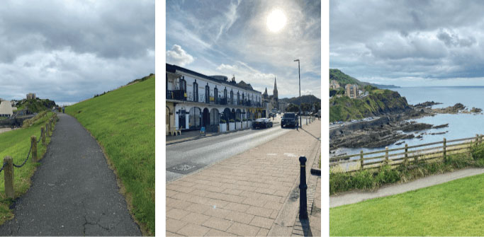 Ilfracombe Tarka Trail road, Ilfracombe City and Sea Cliffs