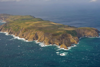 Lundy Island from dron